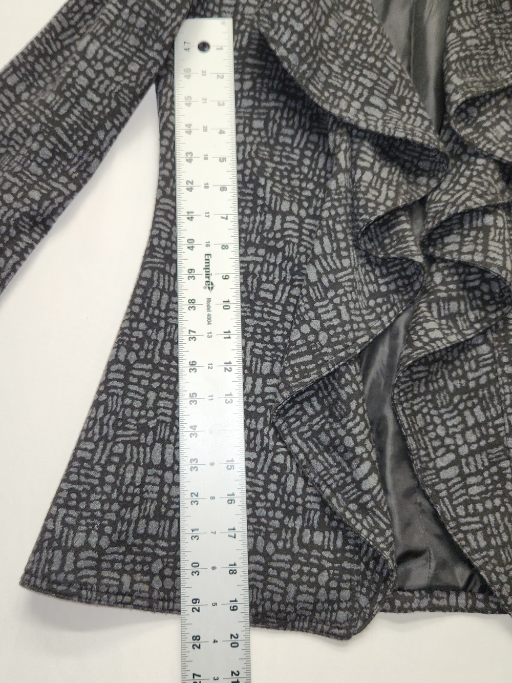 ⭐️Calvin Klein Draped Ruffle Jacket Office Professional No Size Tag See Pictures - Picture 5 of 10